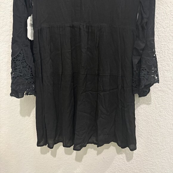 NWT Altar’d State Women's Black V-Neckline Tunic Tops Size Small - Picture 5 of 8